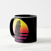 Praying Hands Retro Style Vintage  マグカップ (正面左)