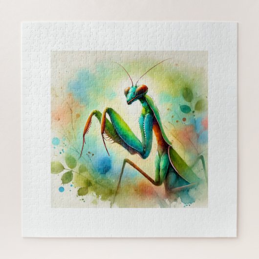 Praying Mantis 031024AREF144 - Watercolor ジグソーパズル (縦)