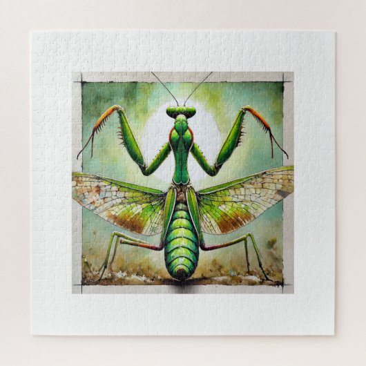 Praying Mantis 300924IREF250 - Watercolor ジグソーパズル (縦)