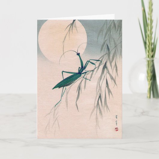 Praying Mantis and the Moon, Watanabe Seitei カード (正面)