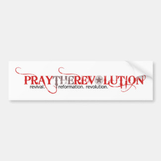 PRAYTHEREVOLUTIONのバンパーステッカー バンパーステッカー