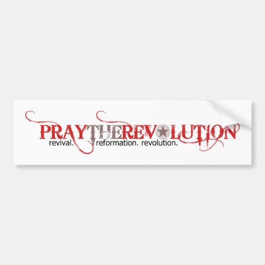 PRAYTHEREVOLUTIONのバンパーステッカー バンパーステッカー (正面)