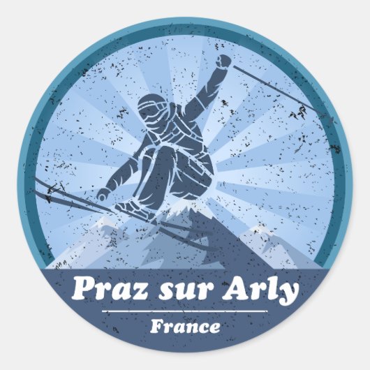 Praz sur Arly Station de ski - Skieur ラウンドシール (正面)