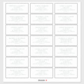 Pre-addressed Wedding Guest Mailing Label Stickers シール (シート)