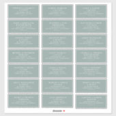Pre-addressed Wedding Guest Mailing Label Stickers シール (シート)