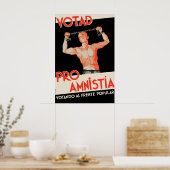 Pre-Civil War Spanish Poster Vote for Amnesty! ポスター (キッチン)