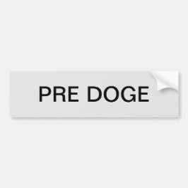 PRE DOGE（シルバー/黒）バンパーステッカー バンパーステッカー