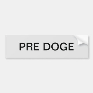 PRE DOGE(シルバー/黒)バンパーステッカー バンパーステッカー