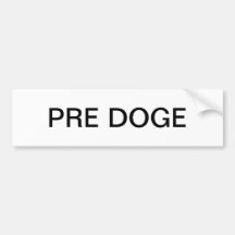 PRE DOGE (白/黒) バンパーステッカー
