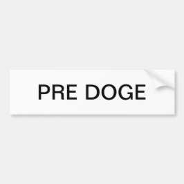 PRE DOGE (白/黒) バンパーステッカー