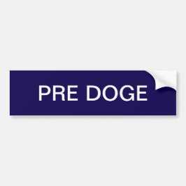 PRE DOGE (deep blue/white) bumper sticker バンパーステッカー