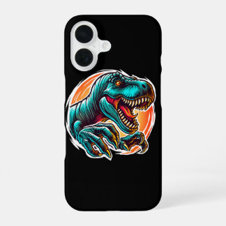 Pre-Historic Epic Dino Attack T-Rex Black iPhone 16ケース