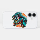 Pre-Historic Epic Dino Attack T-Rex iPhone 16ケース (裏面横)