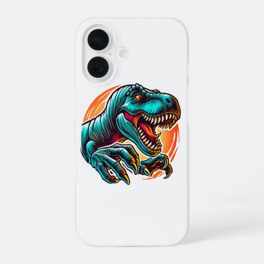 Pre-Historic Epic Dino Attack T-Rex iPhone 16ケース (裏面)