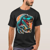 Pre-Historic Epic Dino Attack T-Rex Tシャツ (正面)