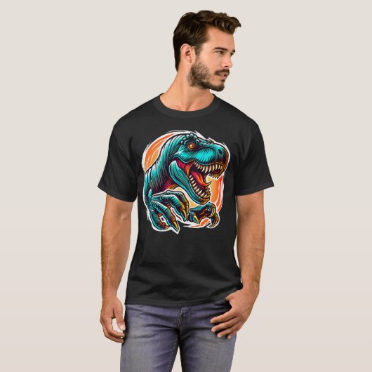 Pre-Historic Epic Dino Attack T-Rex Tシャツ (正面フル)