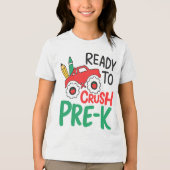 Pre-Kを制覇する男子の新学期 トライブレンドTシャツ (正面)