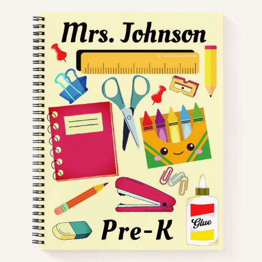 Pre-K先生の学校用品ノートブック ノートブック (正面)