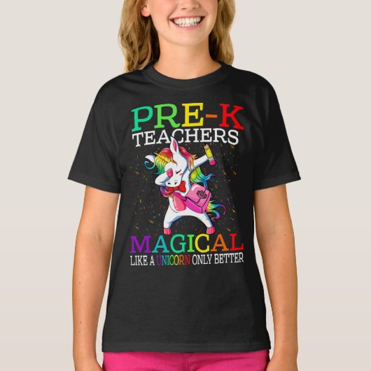 Pre-K先生はユニコーンだけのように魔法のように良い Tシャツ (正面)