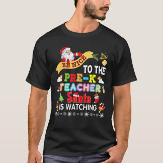 Pre-K先生SantaがChrを見ている Tシャツ
