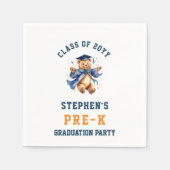 Pre-K卒業式かわいいテディパーティー スタンダードカクテルナプキン (正面)