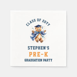 Pre-K卒業式かわいいテディパーティー スタンダードカクテルナプキン