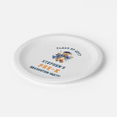 Pre-K卒業式かわいいテディパーティー ペーパープレート (アングル)