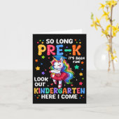 Pre-k卒業2025 Unicorn Girl Chargin He カード (黄色い花)