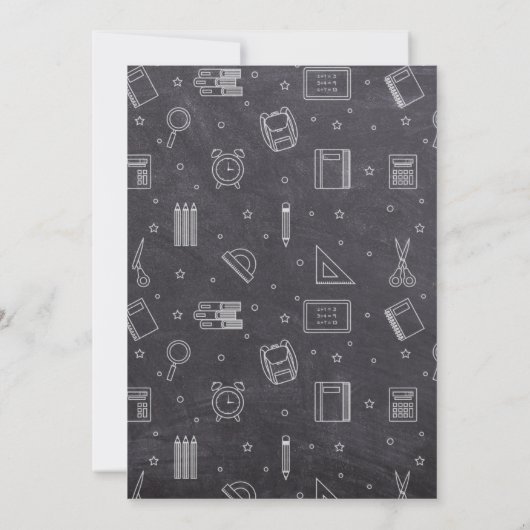 Pre K卒業 – Chalkboard-招待状 招待状 (裏面)