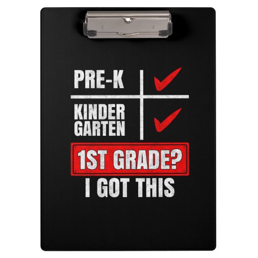 PRE-K 幼稚園 小学1年生？やってみせる！ クリップボード (正面)