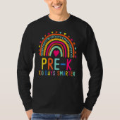 Pre K 100 Days Smarter Rainbow Teacher 100th Day O Tシャツ (正面)
