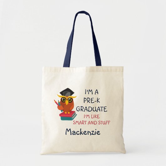 Pre-K 2023 Graduate Owl Funny Graduation Class トートバッグ (正面)