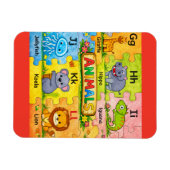 Pre-K Animal Alphabet Fridge Magnet G-L マグネット (横)