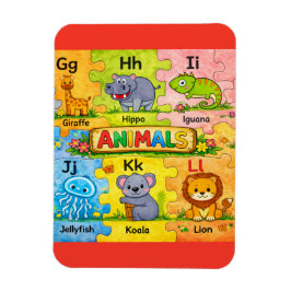 Pre-K Animal Alphabet Fridge Magnet G-L マグネット
