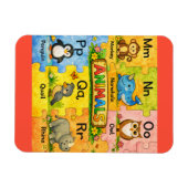 Pre-K Animal Alphabet Fridge Magnet M-R マグネット (横)