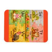 Pre-K Animal Alphabet Fridge Magnet S-V マグネット (横)