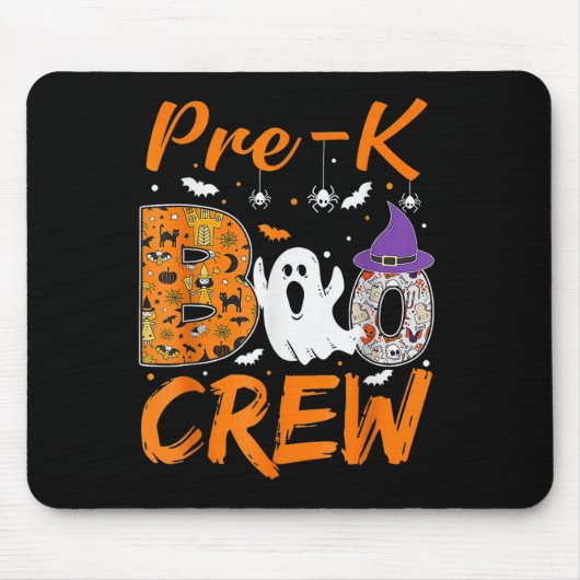 Pre K Boo Crew Teacher Student Halloween Pre Kinde マウスパッド (正面)