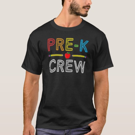 Pre K Crewプレスクール先生学生Sの1日目 Tシャツ (正面)