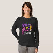 Pre-K Divaウェルカムおもしろい新学期先生G Tシャツ (正面フル)
