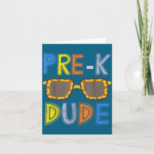 Pre-k Dude Back To School-first Day Of Preschool G カード (正面)