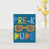 Pre-k Dude Back To School-first Day Of Preschool G カード (黄色い花)