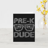 Pre-k Dude Back To School-first Day Of Preschool G カード (黄色い花)