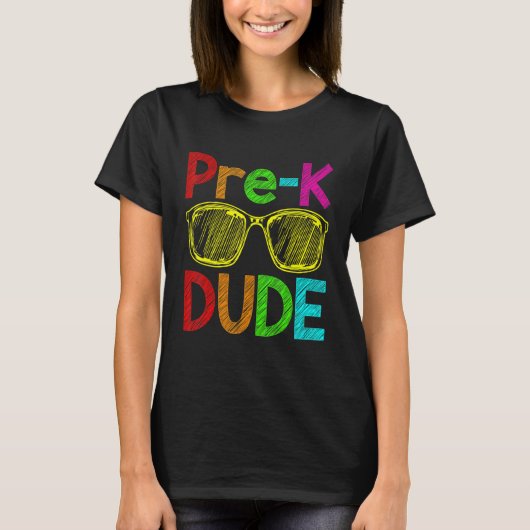 Pre K Dude Back to School First Day of Preschool S Tシャツ (正面)