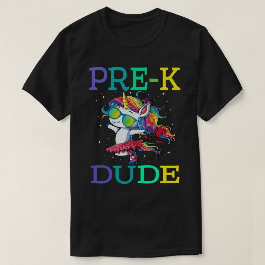 Pre-k Dude Shirts Sun-glass Preschool Back To Scho Tシャツ (デザイン正面)