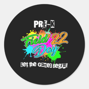 Pre-K Field Day 2022ゲーム開始教え ラウンドシール