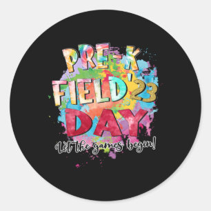 Pre-K Field Day 2023ゲーム開始先生 ラウンドシール
