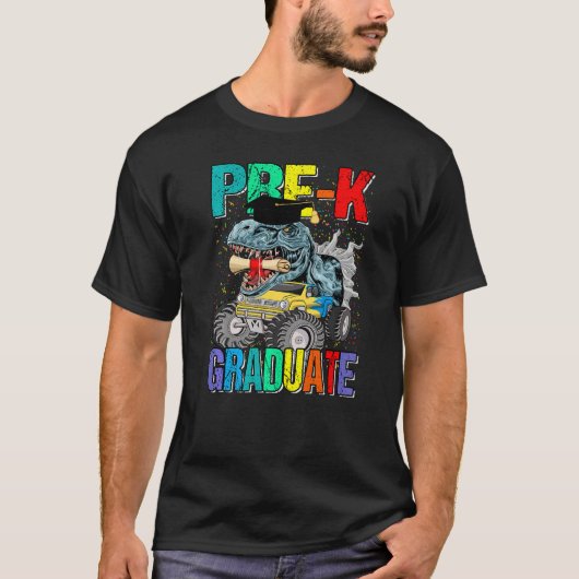 Pre K Graduate Monster Truck Dinosaur Graduation   Tシャツ (正面)