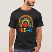 Pre K Leopard Rainbow teacher team Pre K squad gir Tシャツ (正面)
