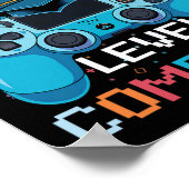 Pre-k Level Complete Video Gamer Boy Graduation  ポスター (角)