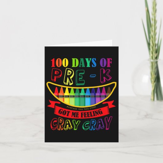 Pre-K Meの得Crayの感じ先生スタッドの日 カード (正面)